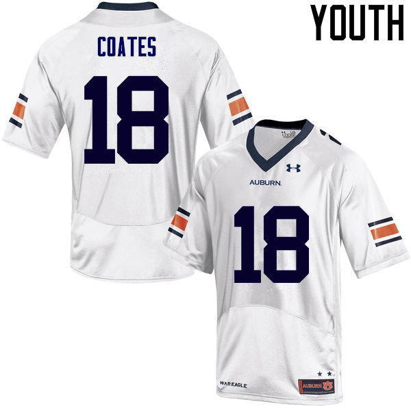 Youth Auburn Tigers #18 Sammie Coates College Football Jerseys Sale-White - Click Image to Close